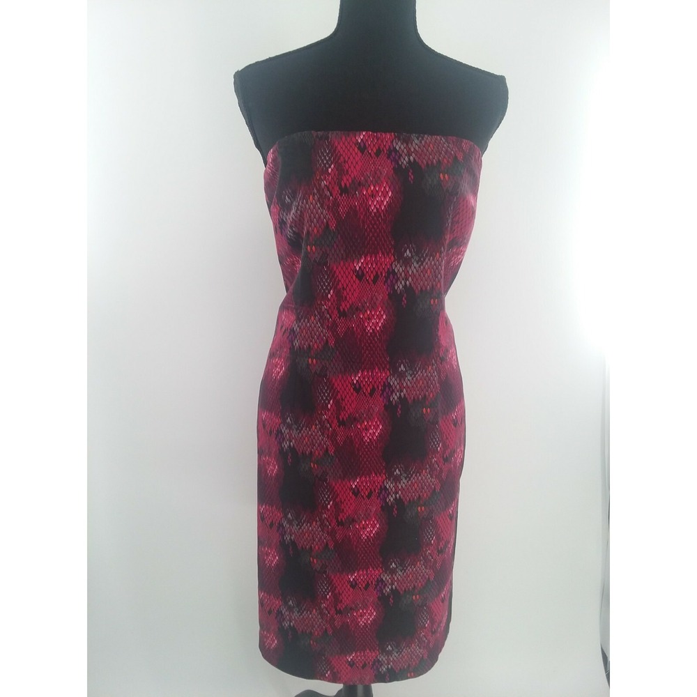 The Limited Strapless Multi Colored Dress Snakeskin Print Back Zipper Size 10